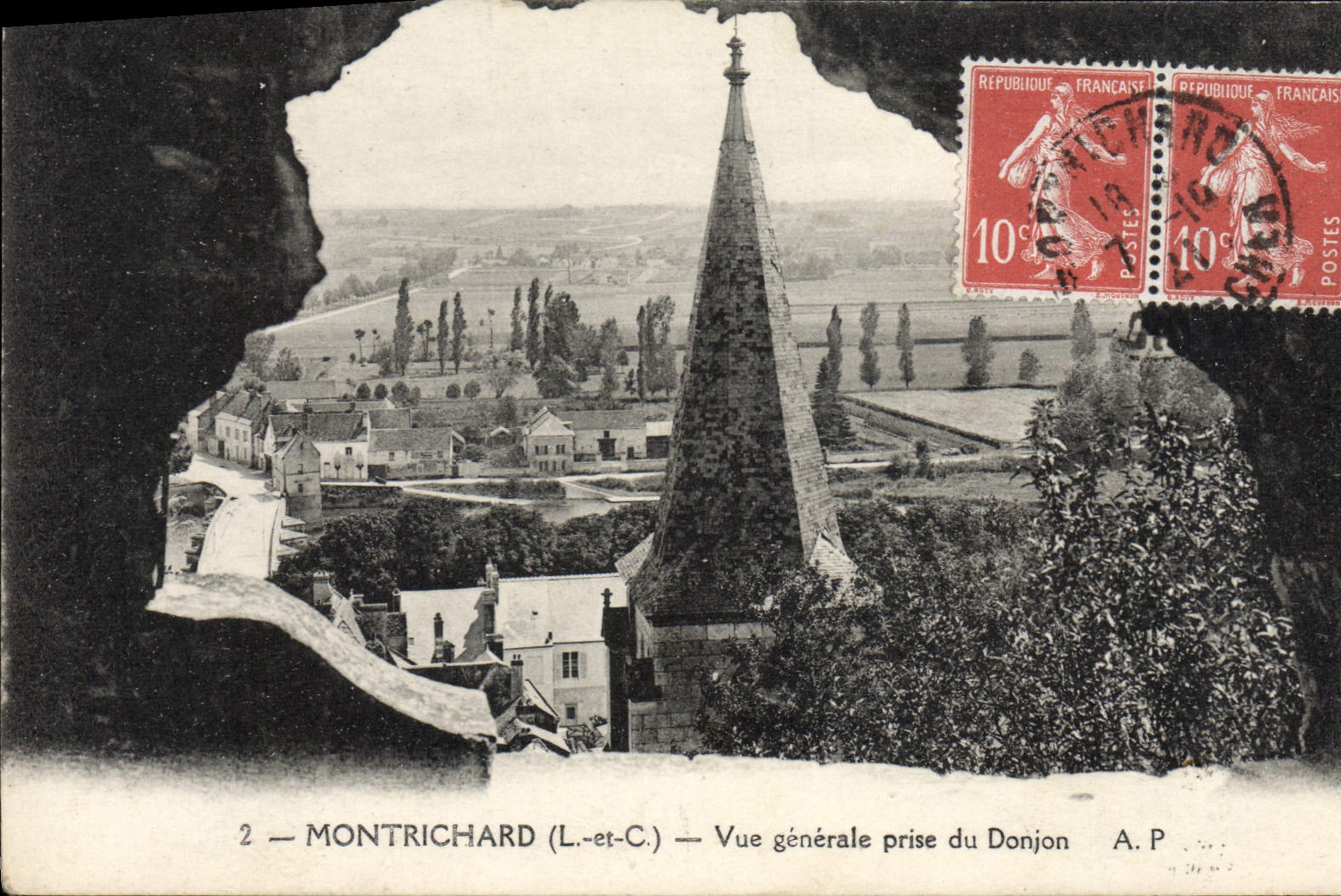 CPA Montrichard Vue Generale Prise du Donjon