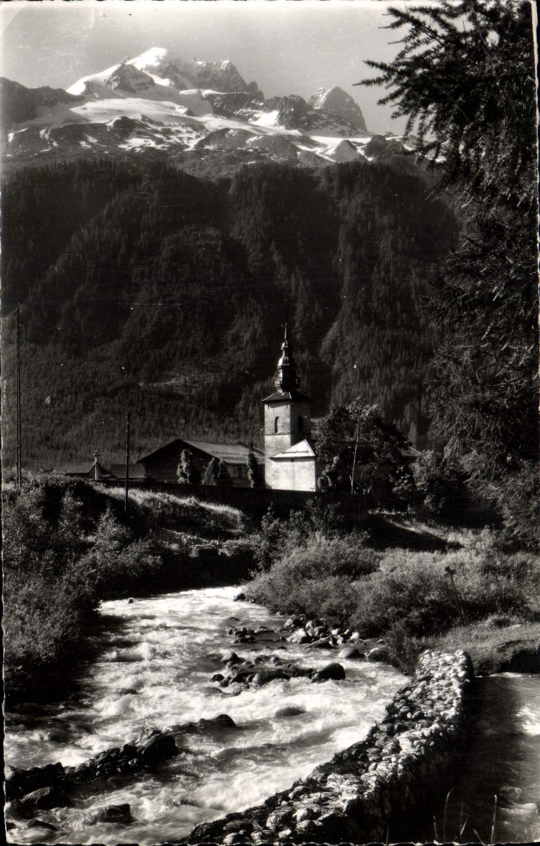 POSTAL MODERNA Argentiere Arve el verde y grueso