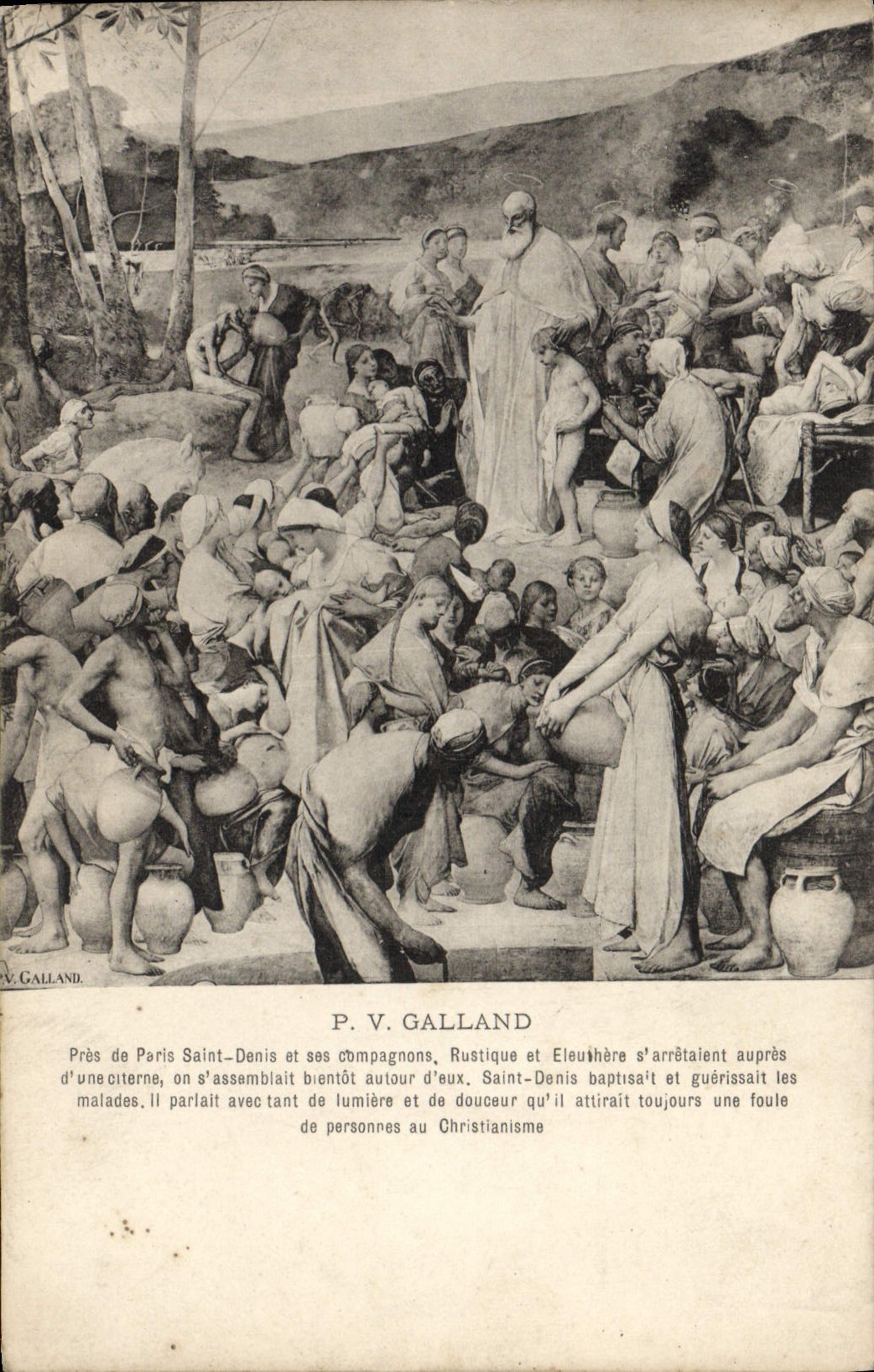 VINTAGE POSTCARD Galland Close to Holy Paris Denis and His Companions