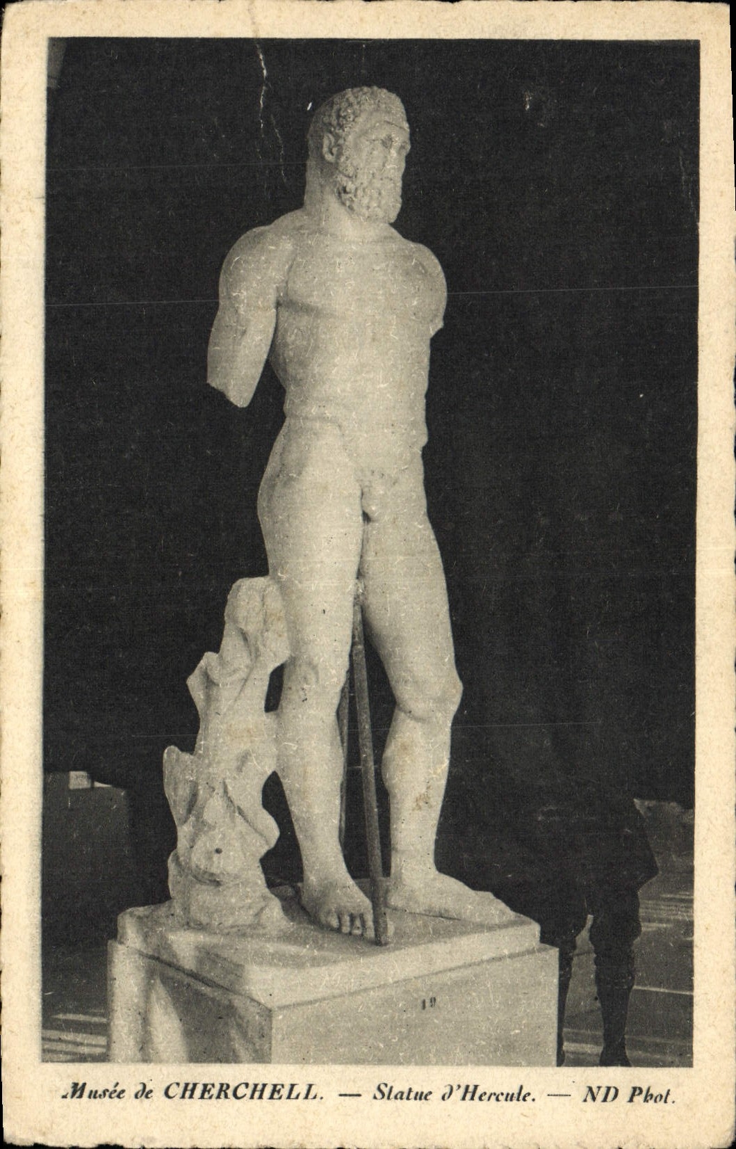 VINTAGE POSTCARD Museum of Cherchell Statue Of Hercules