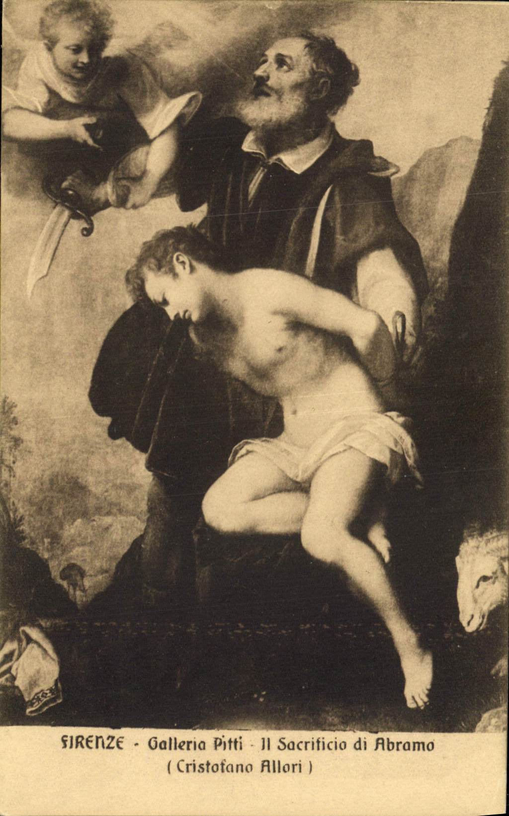CPA Firenze Galleria Pitti Il sacrificio di Abramo 