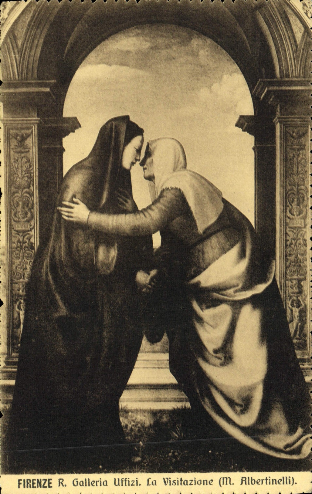 CPA Firenze Galleria Uffizi La Visitazione 
