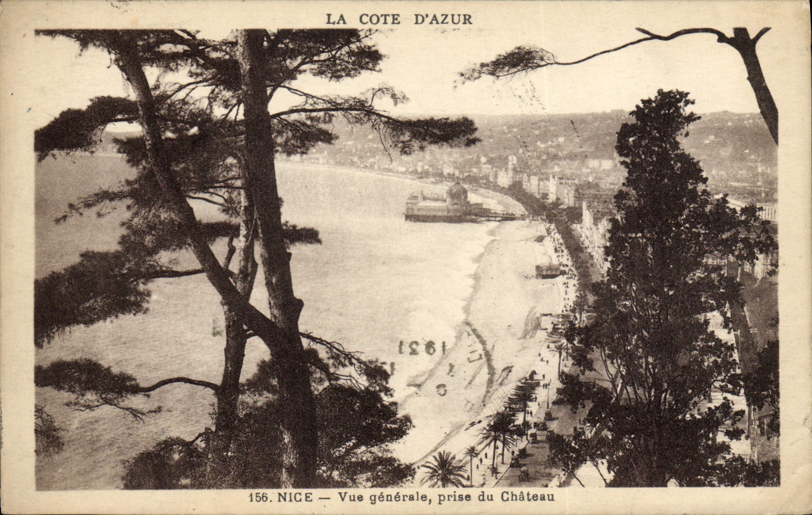 CPA Nice Vue Generale Prise Du Chateau