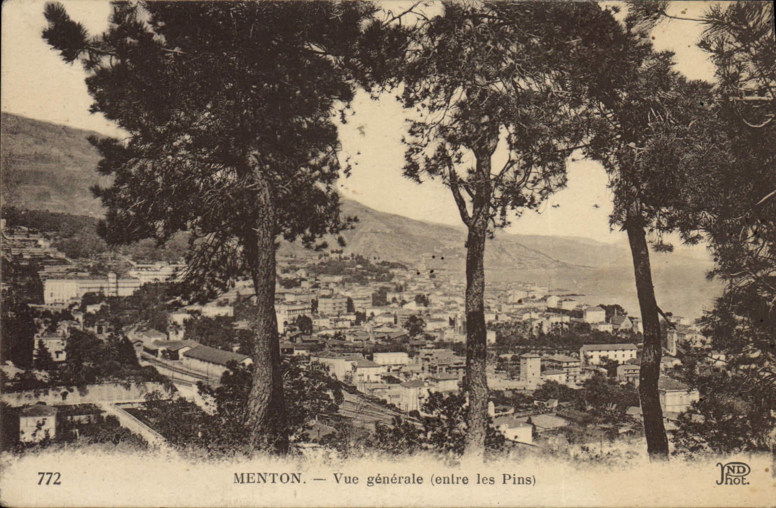 De la VENDIMIA de la POSTAL opinión Menton entre los pinos