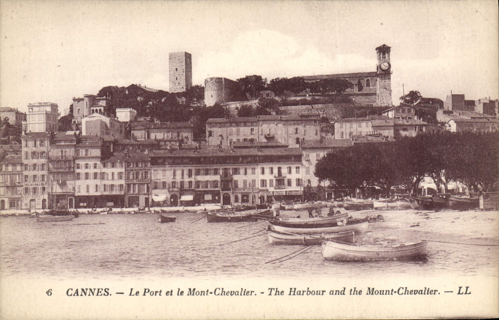 CPA Cannes Le Port Et Le Mont Chevalier 