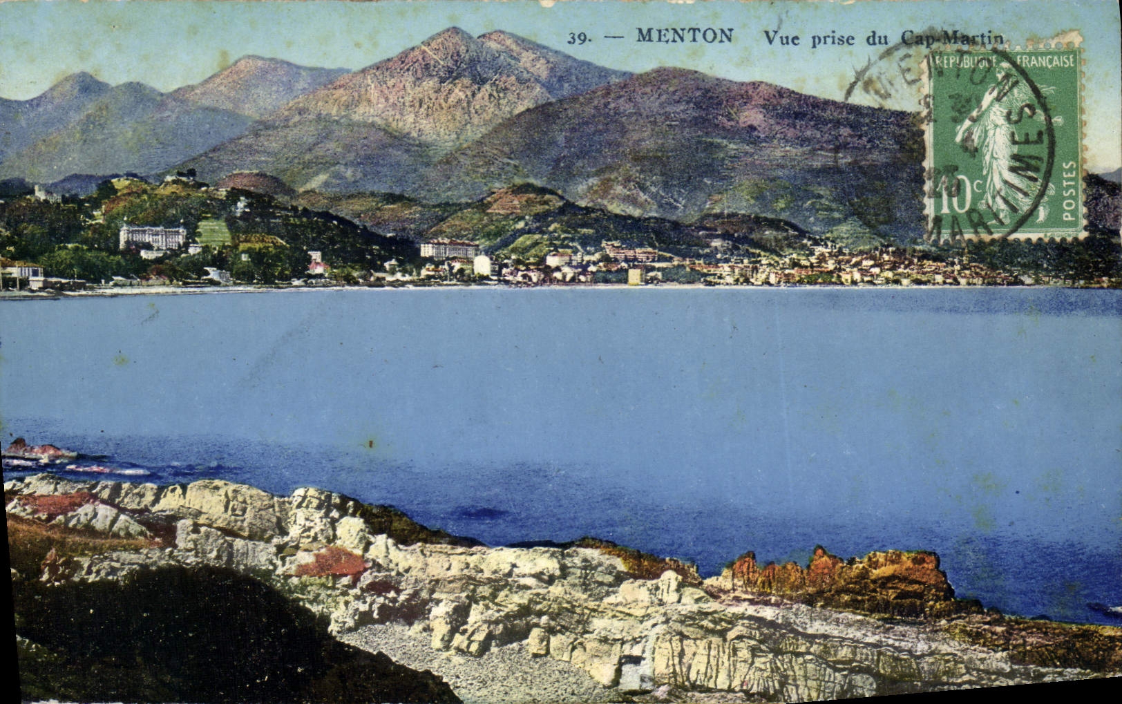 CPA Menton Vue Prise du Cap Martin