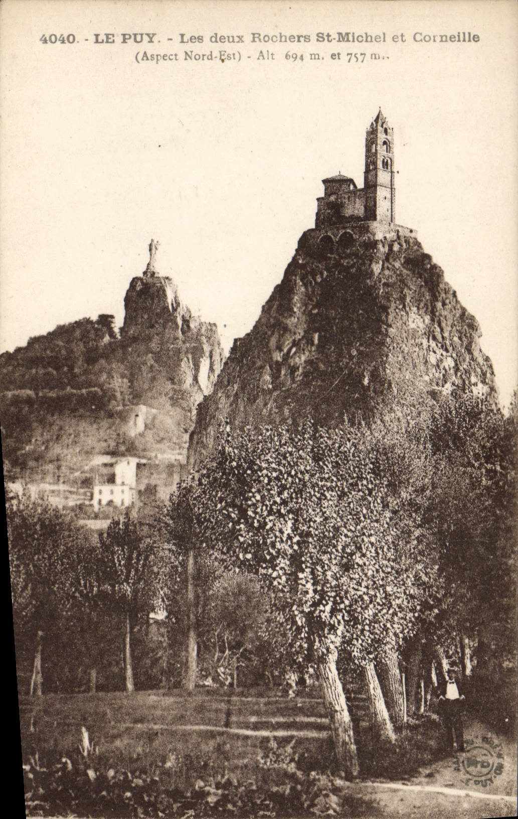CPA Le Puy Les Deux Rochers St Michel et Corneille