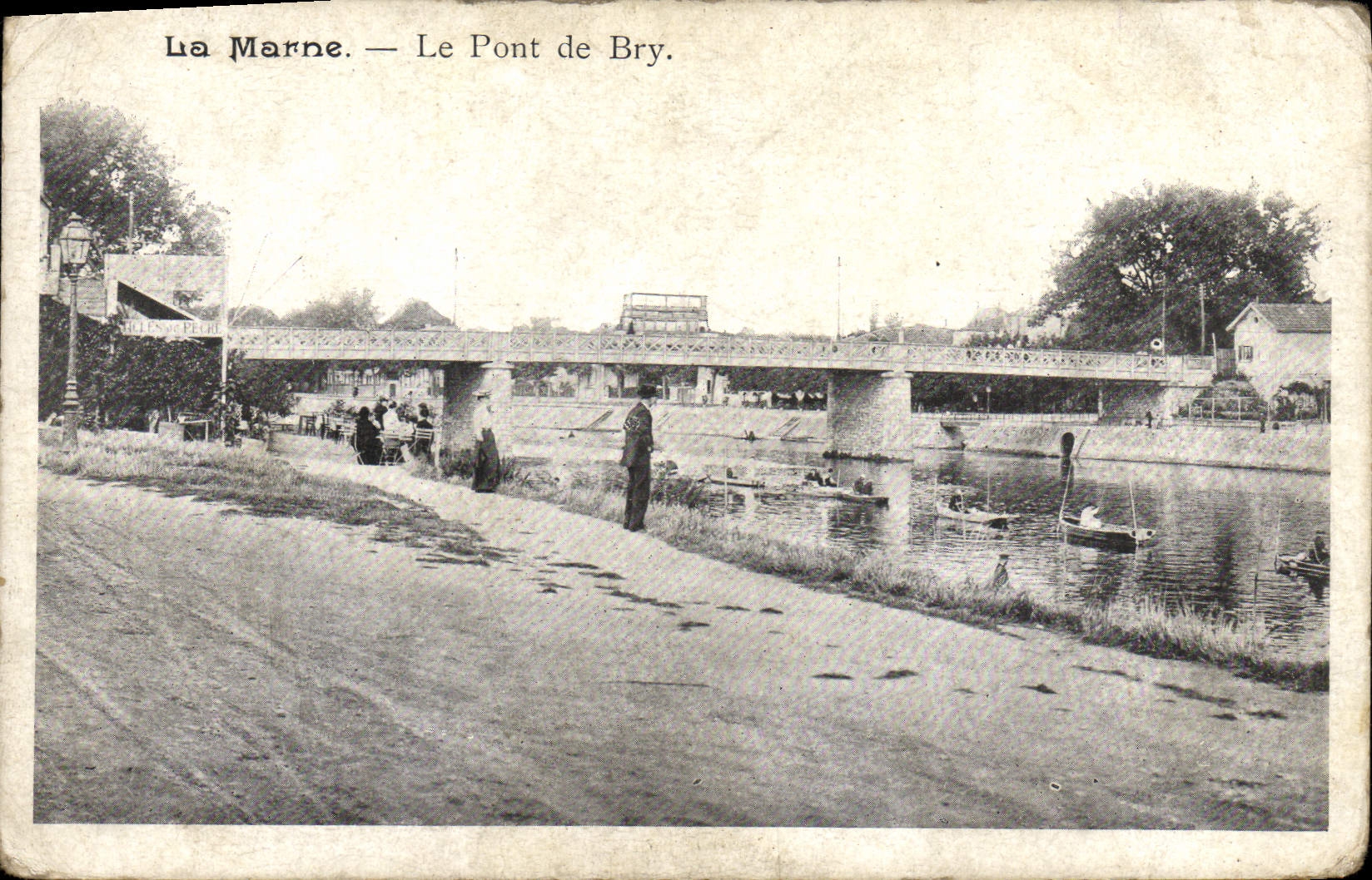 VINTAGE POSTCARD the Marne the Bridge De Pry