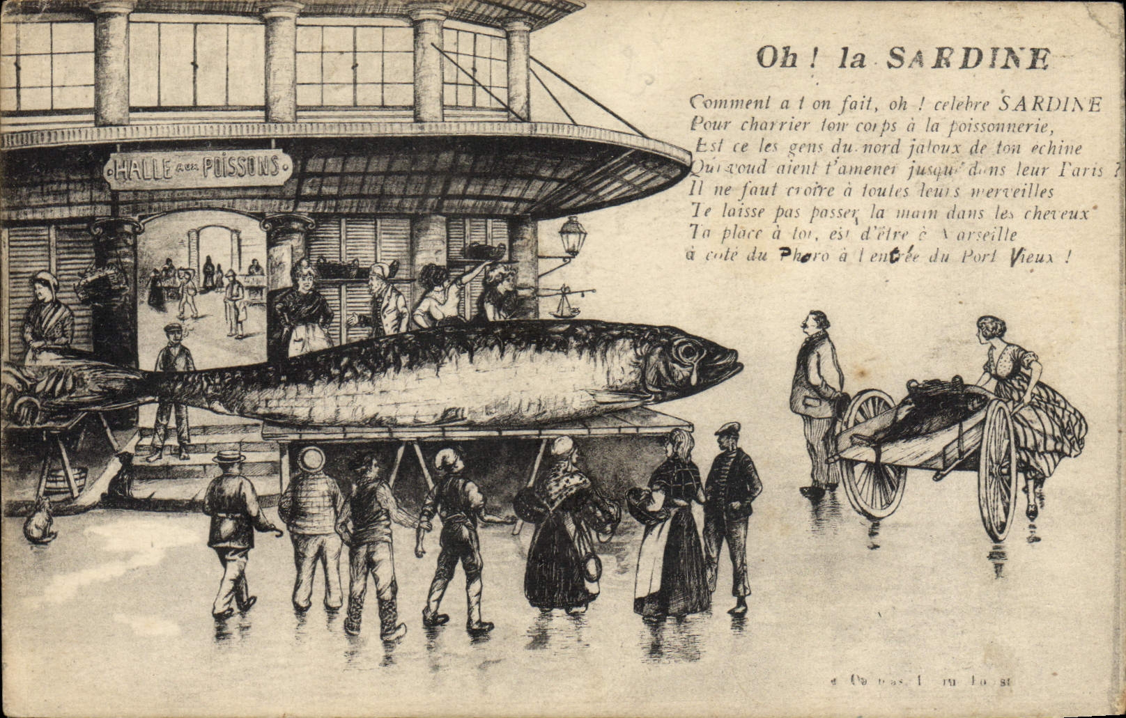 CPA La Sardine Du Port De Marseille