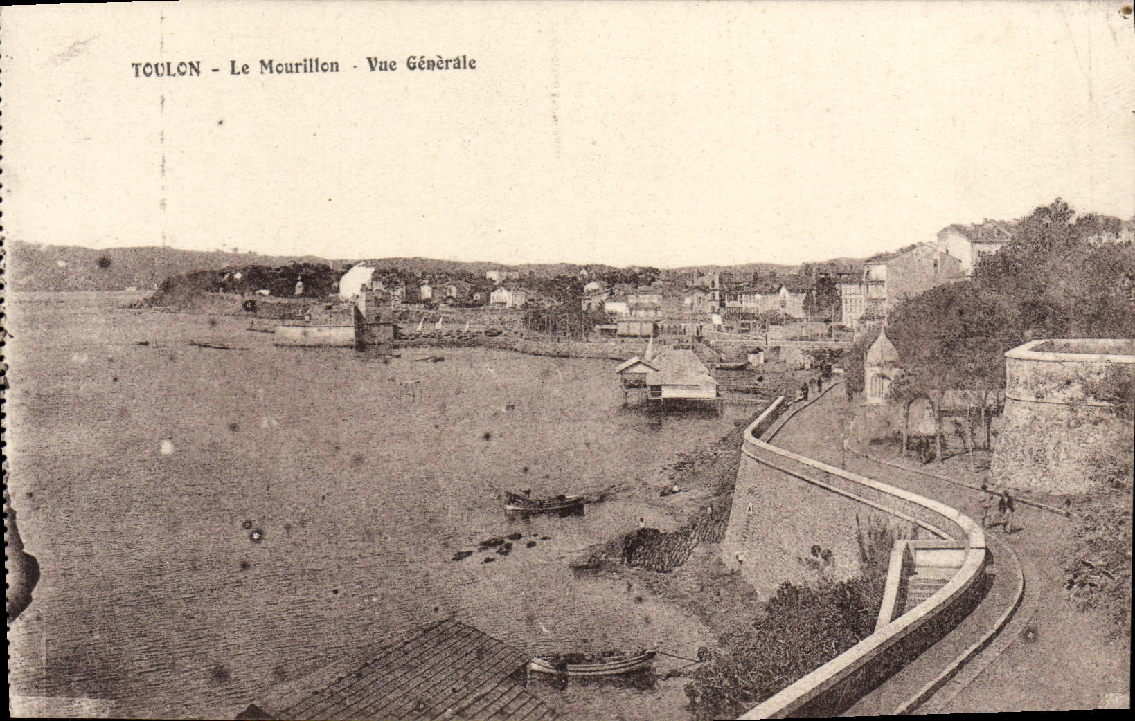 VINTAGE POSTCARD Toulon Mourillon View