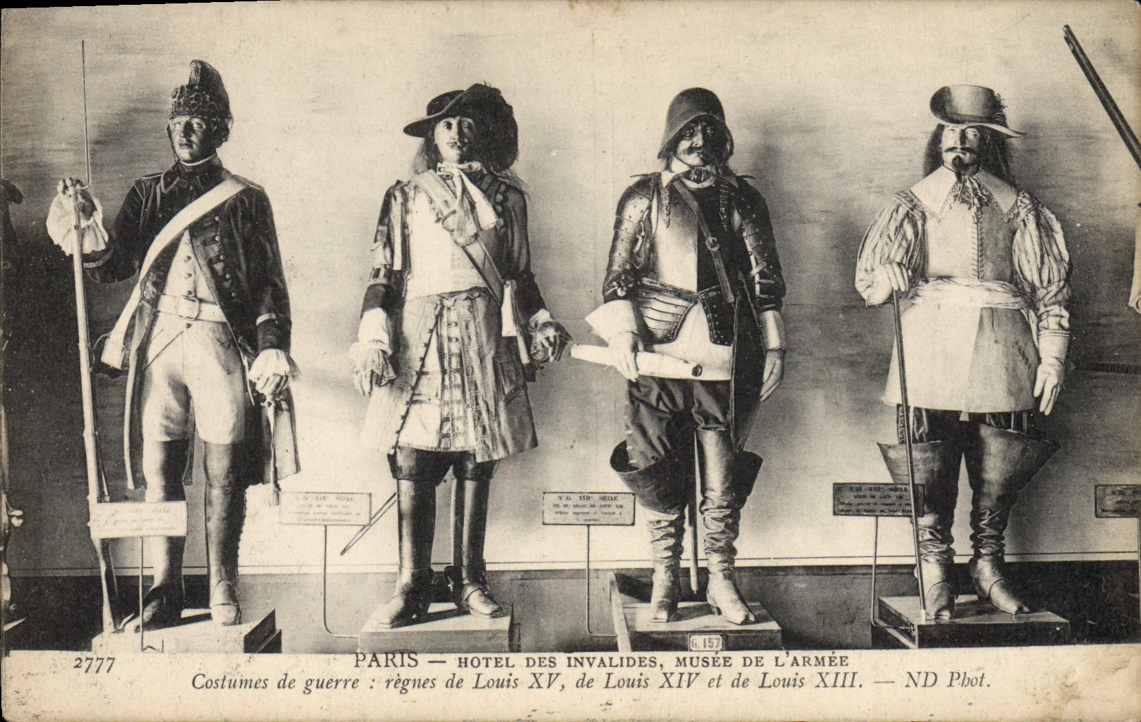 VINTAGE POSTCARD Paris Hotel Of the Invalids Museum Of the Army Louis XV Louis XIV Louis XIII Militaria