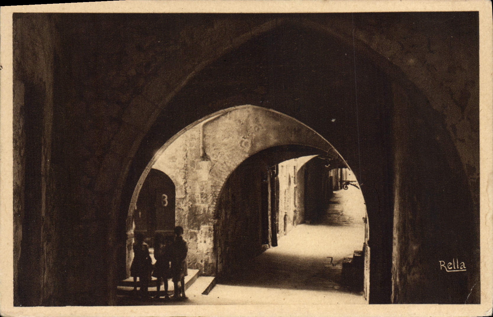 CPA Villefranche sur Mer La rue obscure