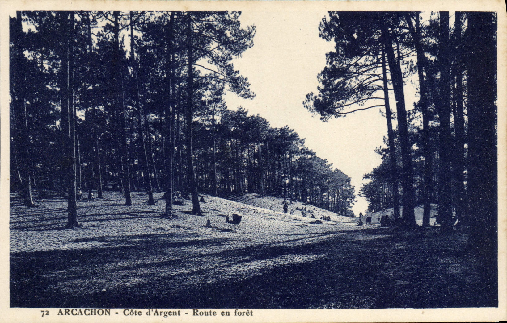 VINTAGE POSTCARD Arcachon Dimensions Money Road out of drill