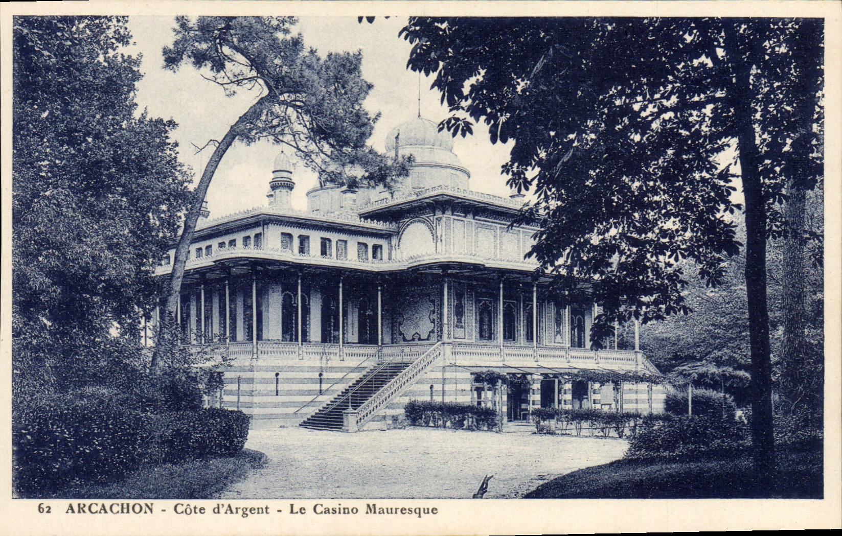 CPA Arcachon Cote D'Argent Le Casino Mauresque