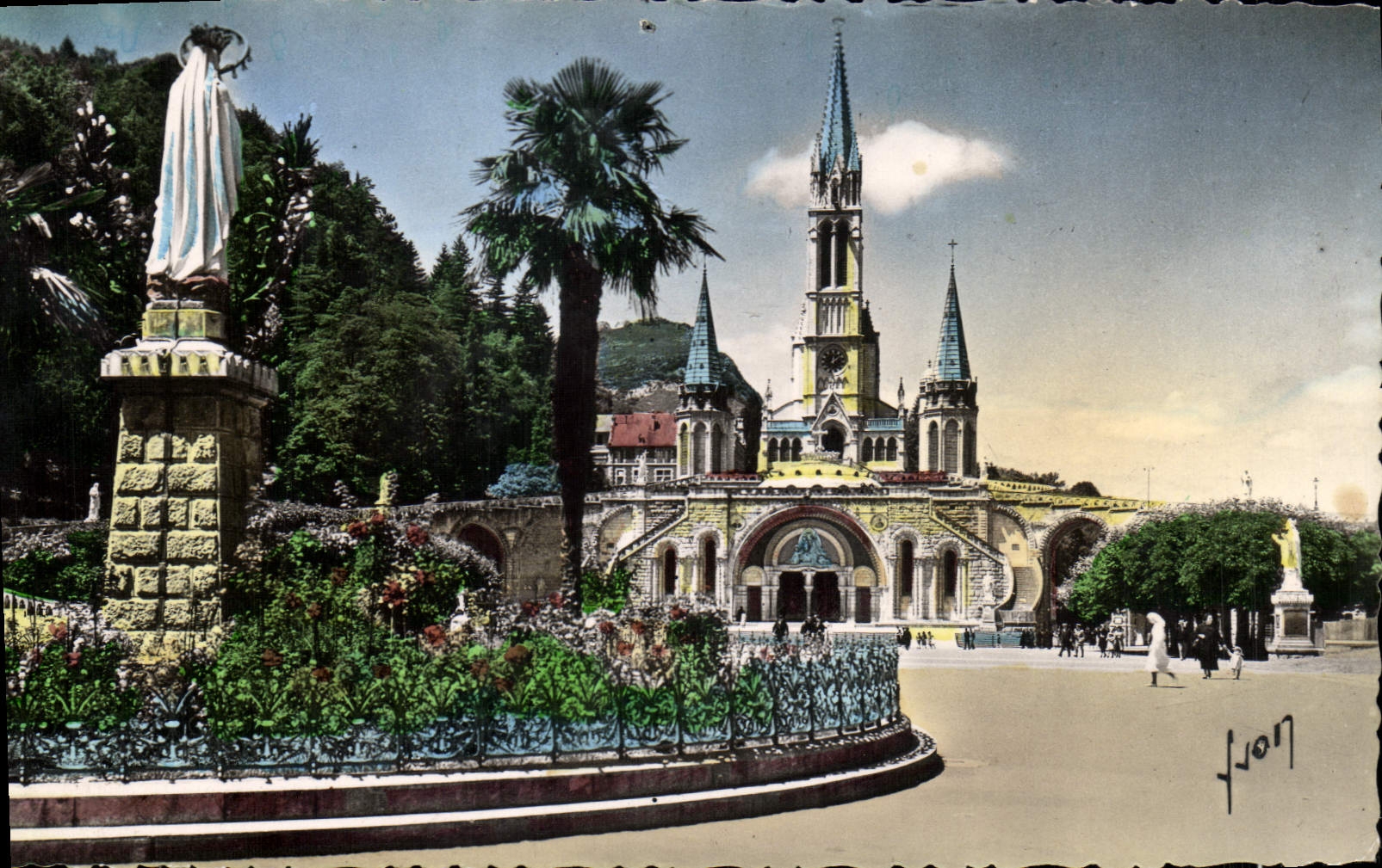 MODERN CARD Heavy the Basilica And the Virgin of the esplanade