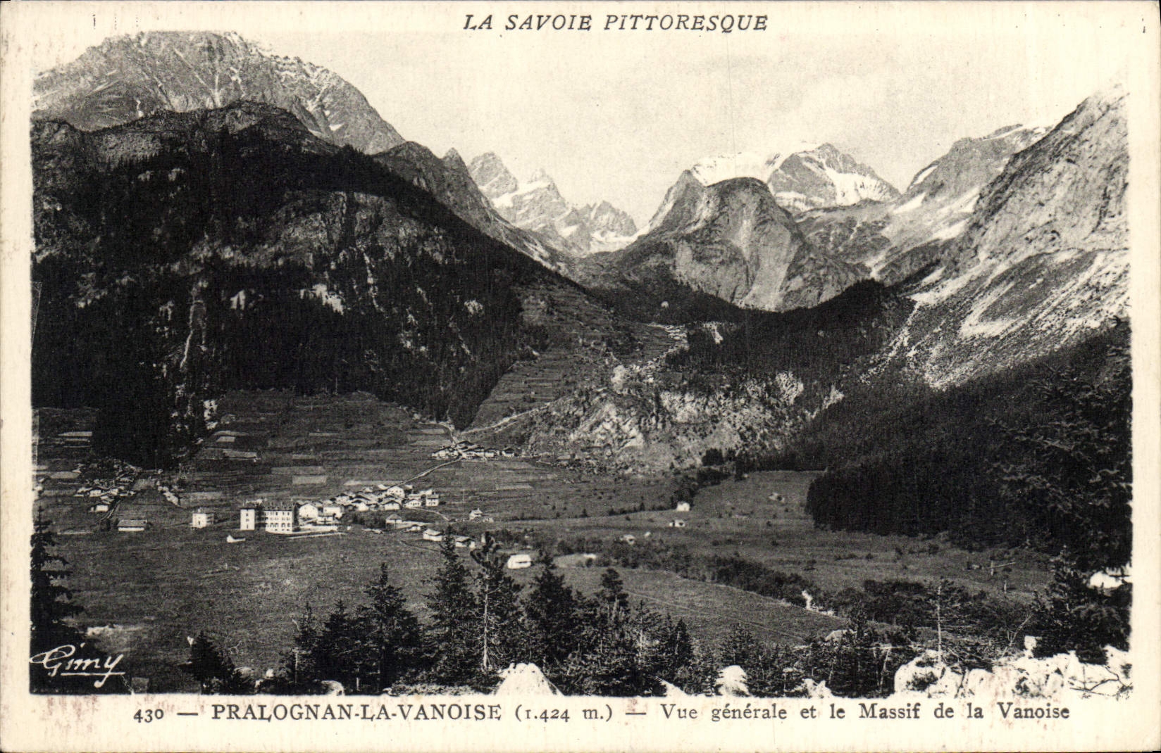 VINTAGE POSTCARD Pralognan Vanoise View And Solid mass Of Vanoise