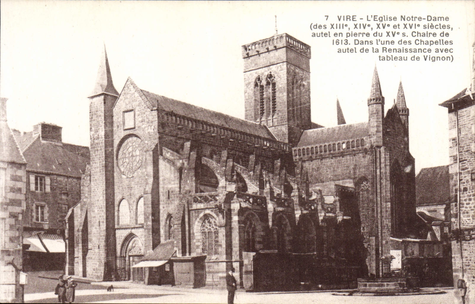 VINTAGE POSTCARD Transfers the Notre Dame Church