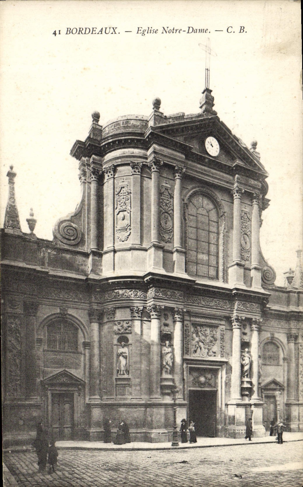 Iglesia de Notre Dame de Burdeos de la POSTAL de la VENDIMIA