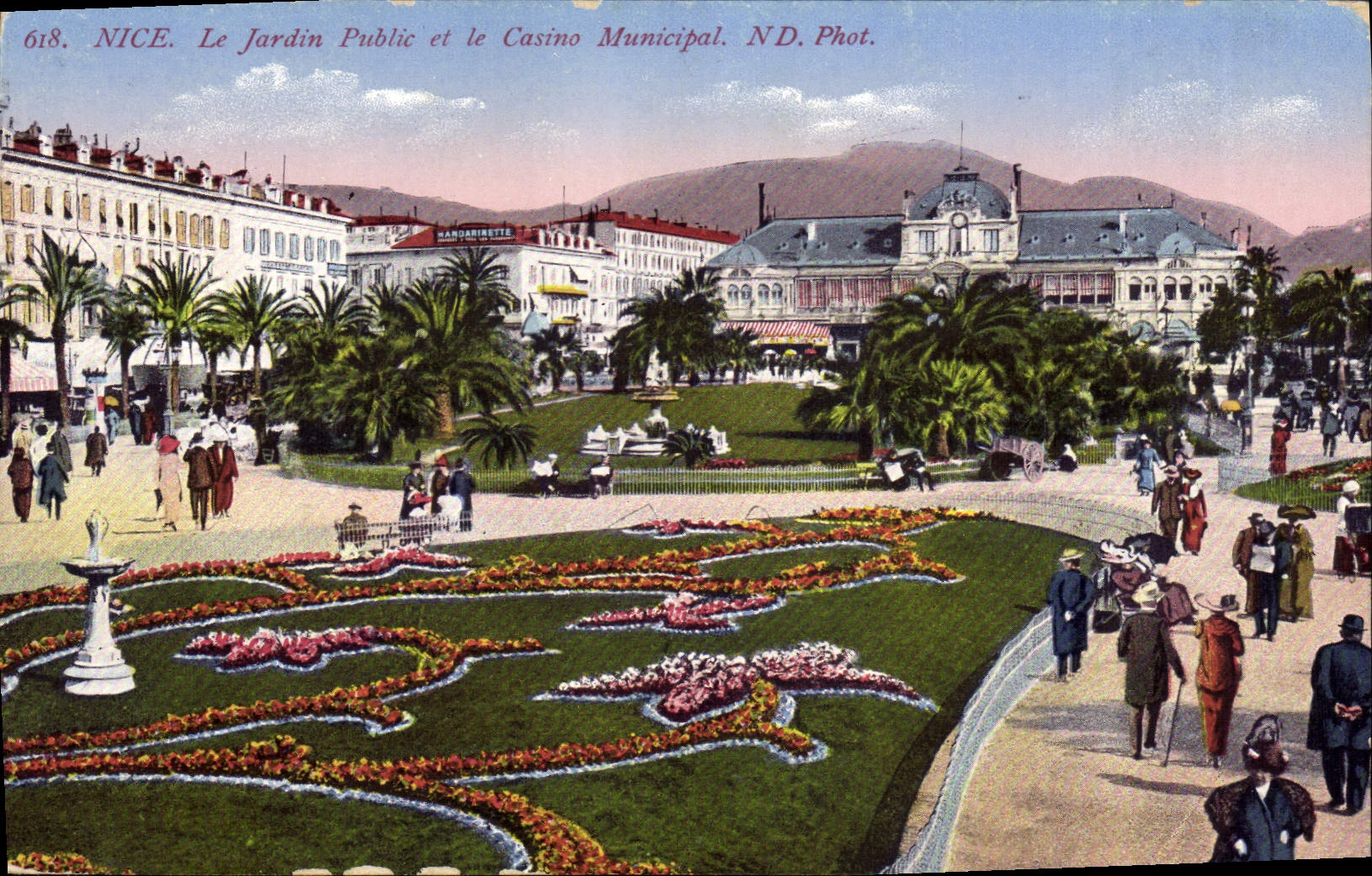 CPA Nice Le Jardin Public et le Casino municipal