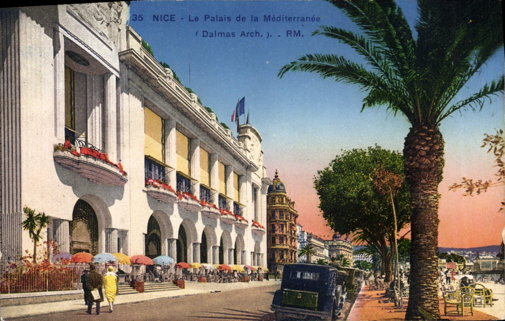 VINTAGE POSTCARD Nice the Palate of the Mediterranean