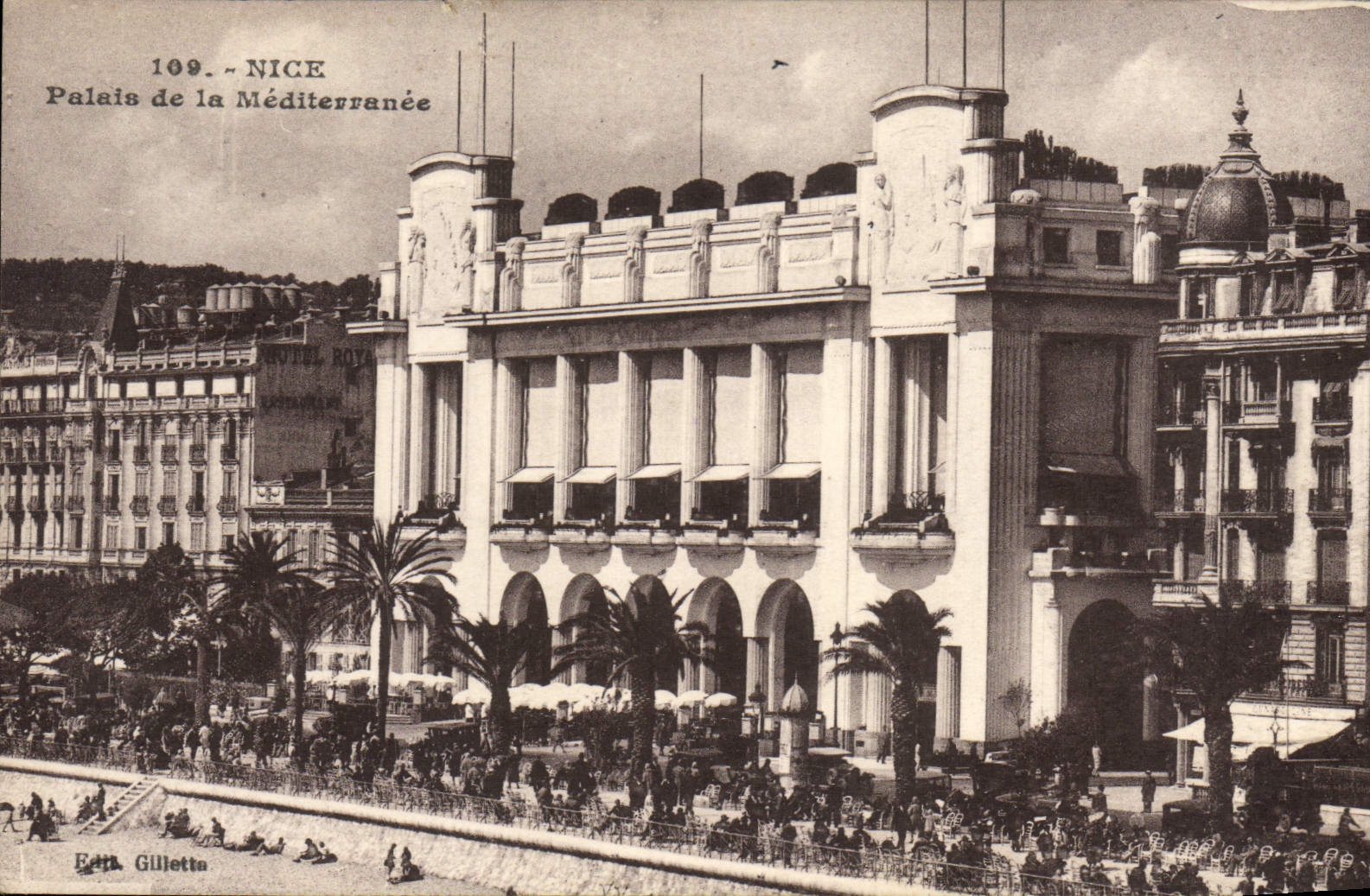 CPA Nice Le Palais de la Mediterranee