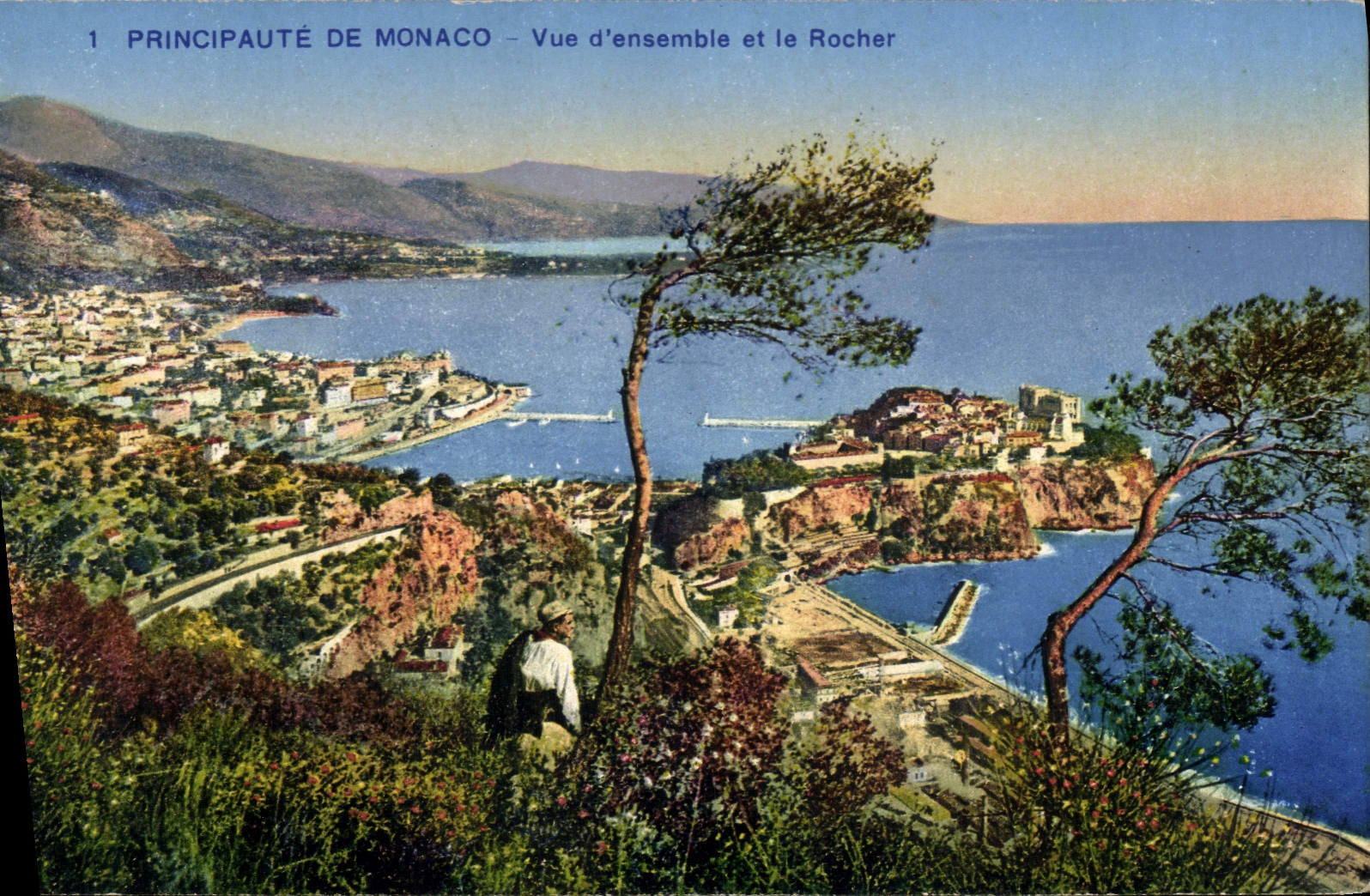 CPA Principaute De Monaco Vue d'Ensemble et le Rocher