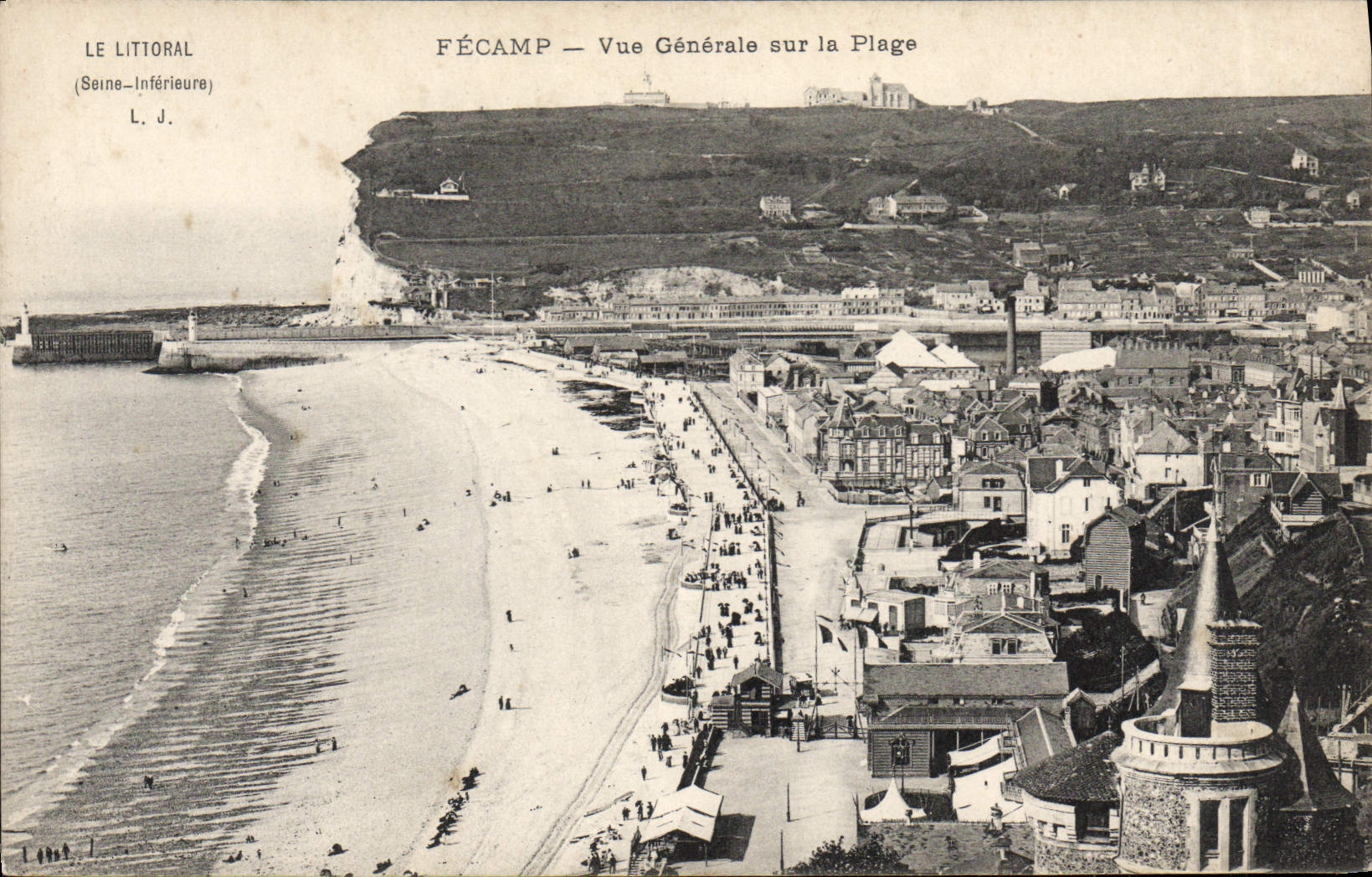 Opinión de Fecamp de la POSTAL de la VENDIMIA sobre la playa