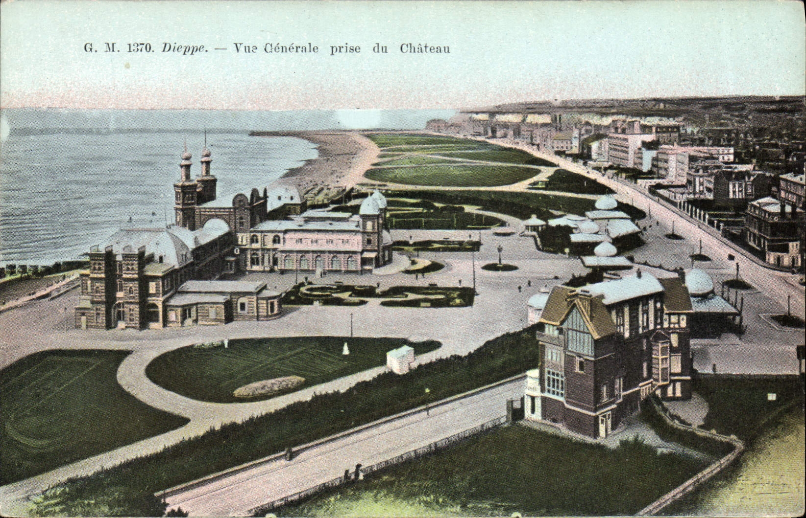VINTAGE POSTCARD Dieppe View taken of the Castle