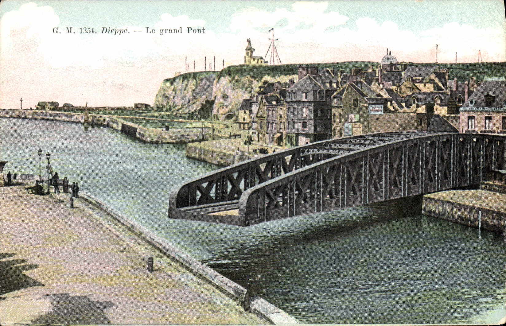 POSTAL Dieppe de la VENDIMIA el puente grande
