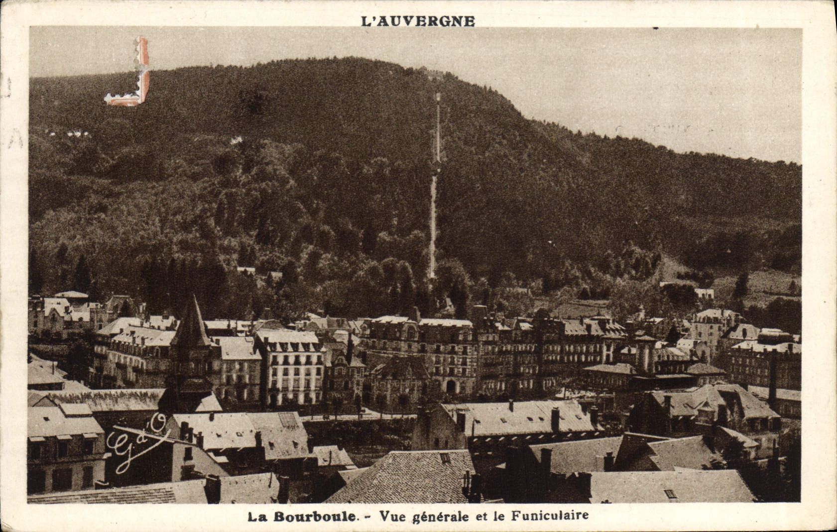 CPA L'Auvergne La Bourboule Vue Generale et le funiculaire