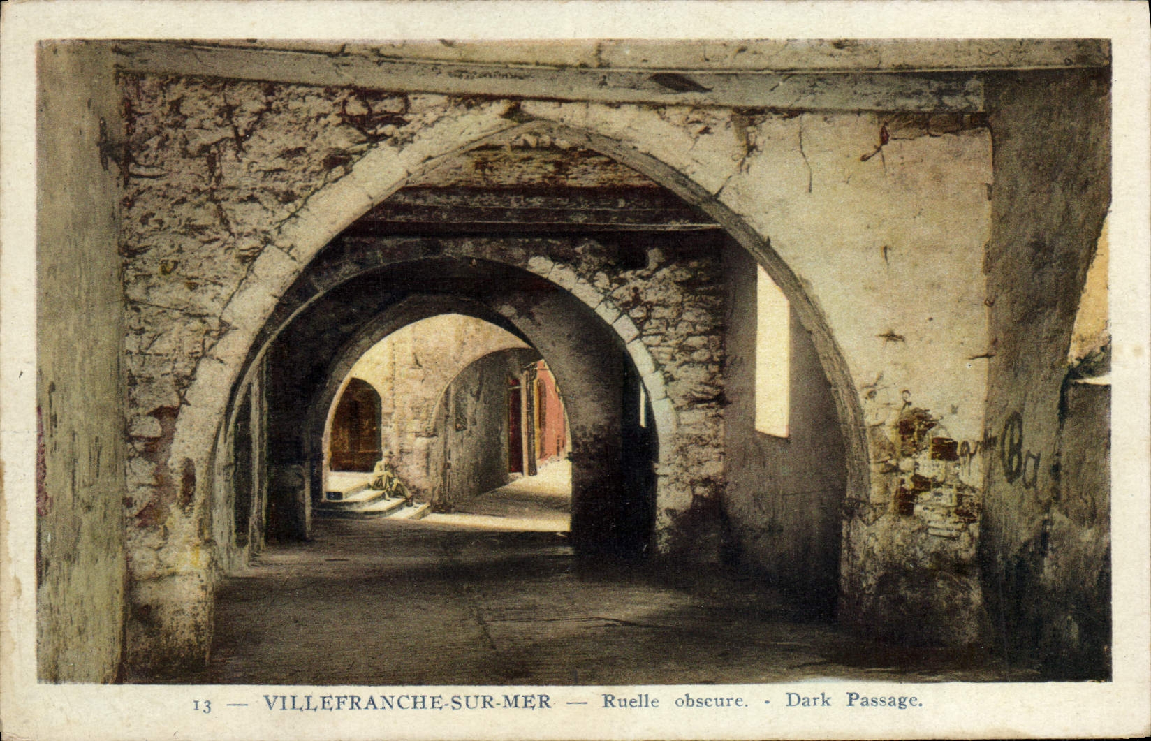 CPA Villefranche Sur Mer Ruelle Obscure