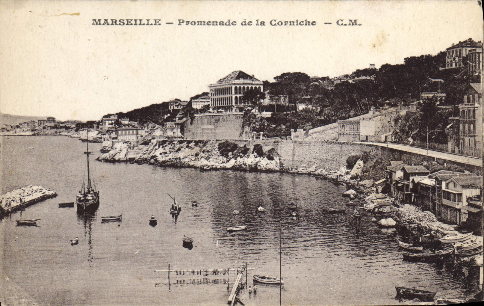 CPA Marseille Promenade De La Corniche