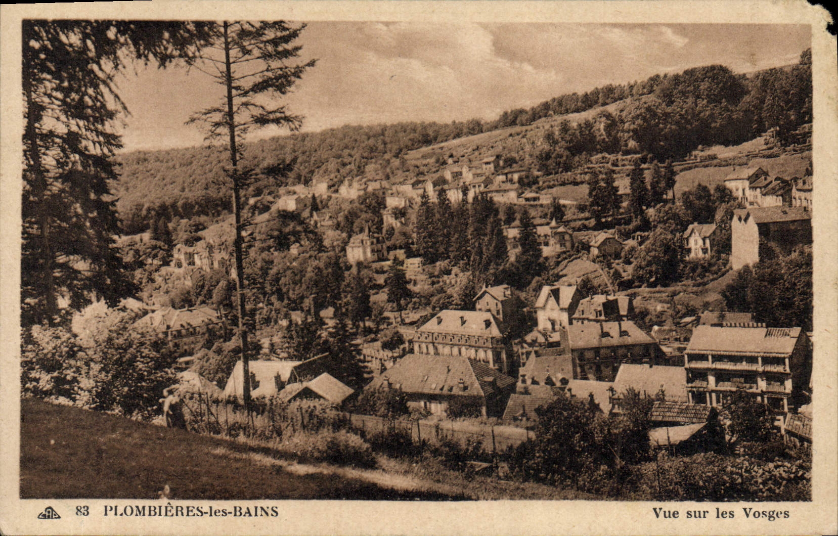CPA Plombieres Les Bains Vue Sur Les Vosges