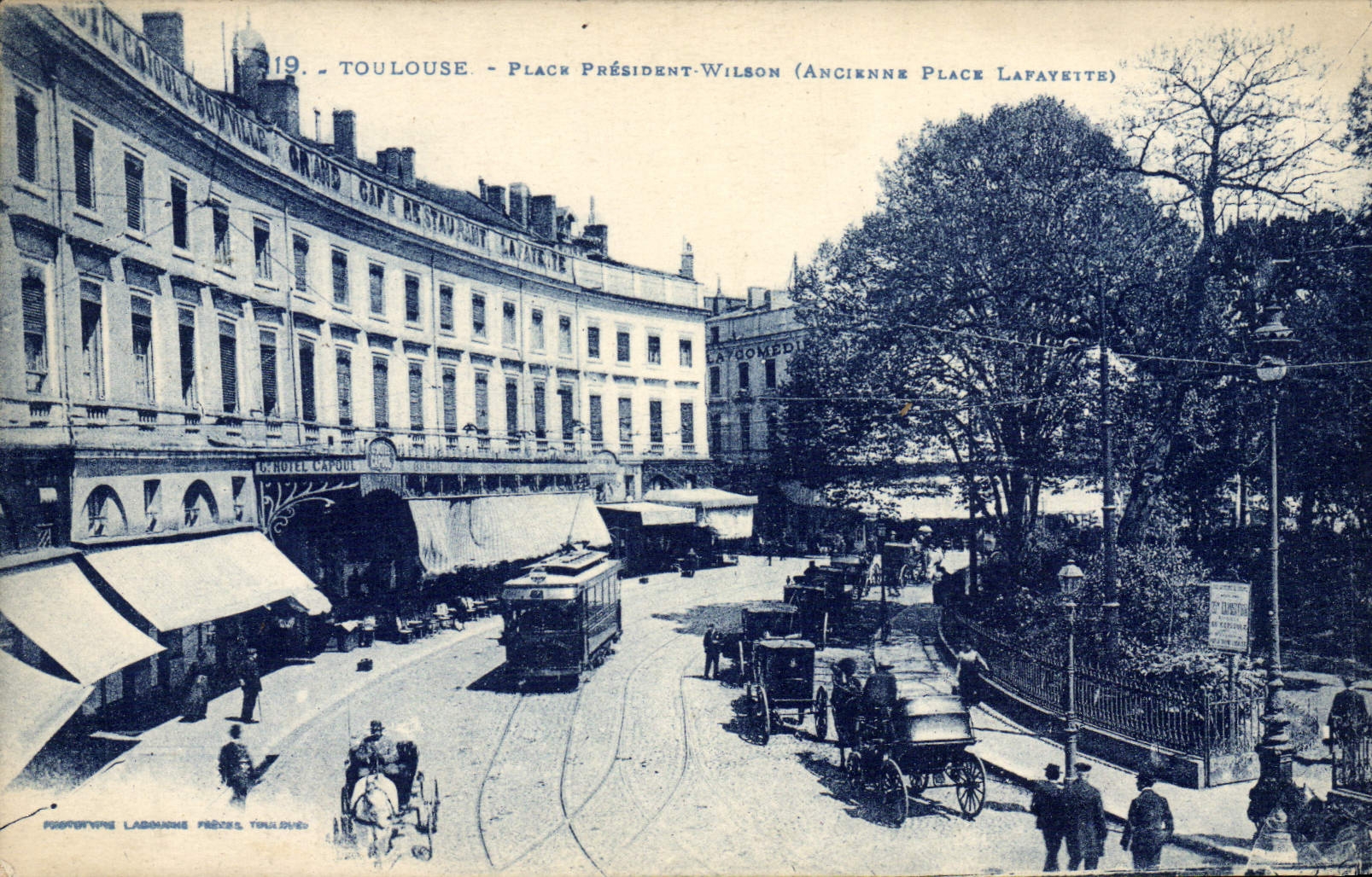 CPA Toulouse Place President Wilson Ancienne place Lafayette Tramway