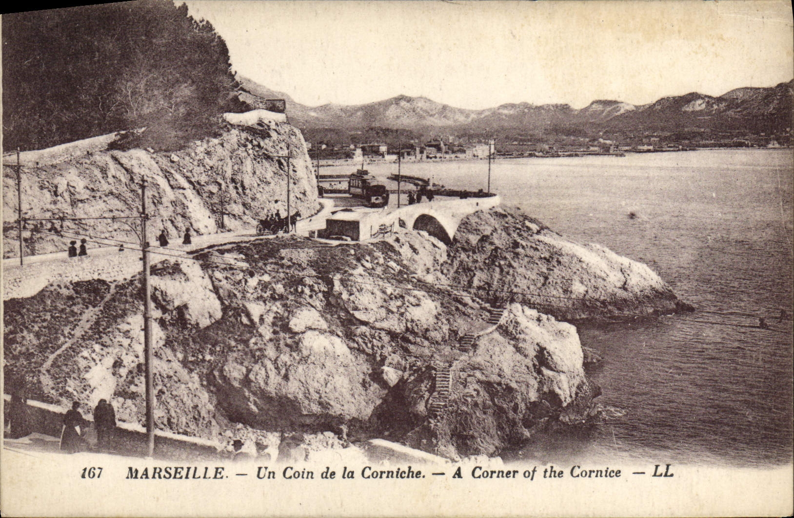 CPA Marseille Un Coin de la Corniche