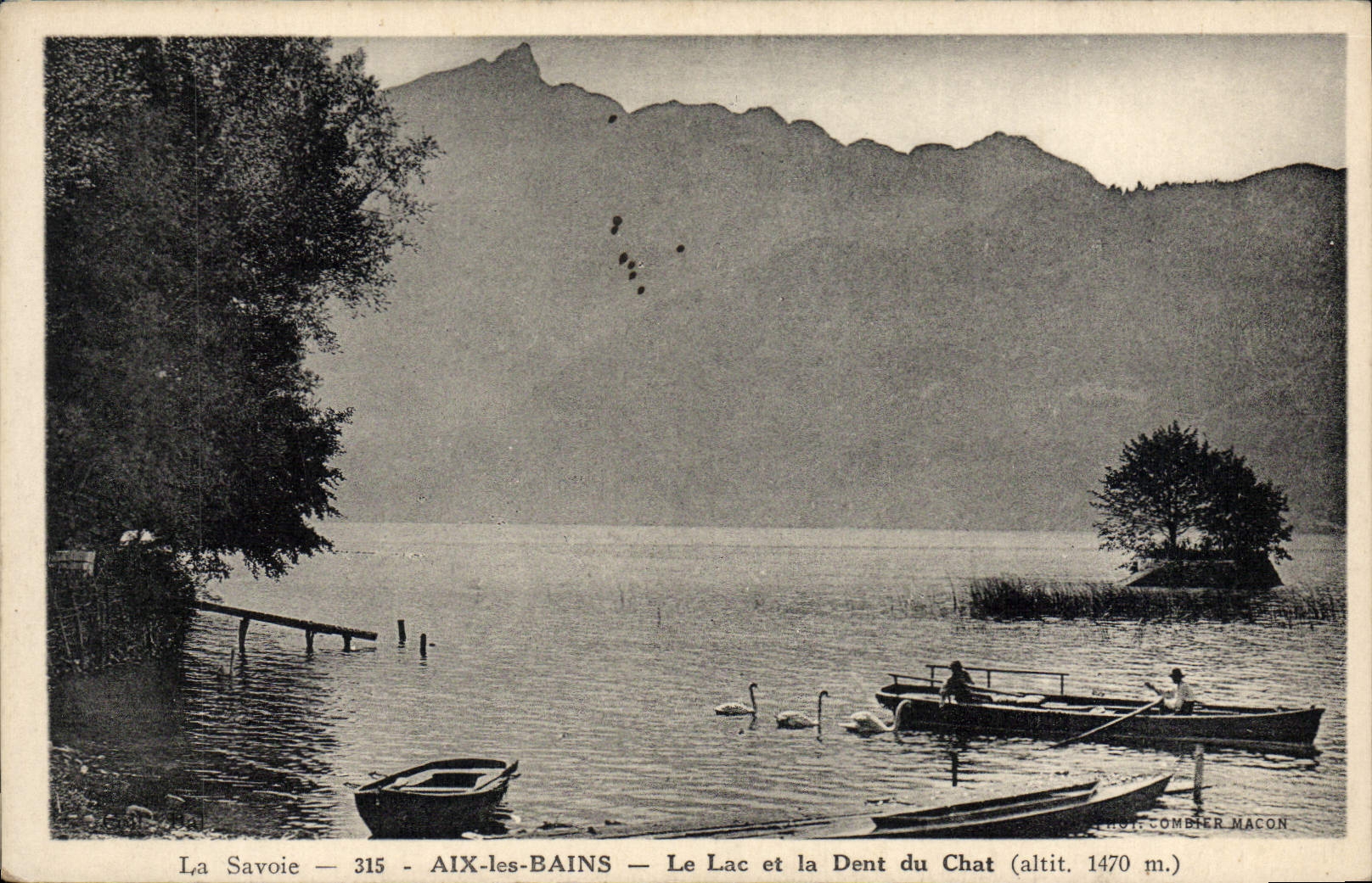 CPA Aix Les Bains Le Lac Et La Dent Du Chat