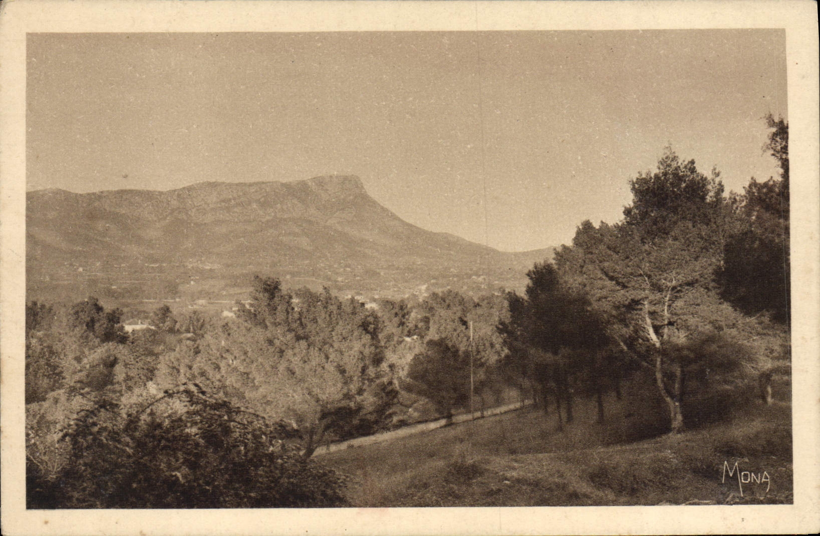 VINTAGE POSTCARD Toulon the Coudon Mount seen interior heights of the Brown Cape
