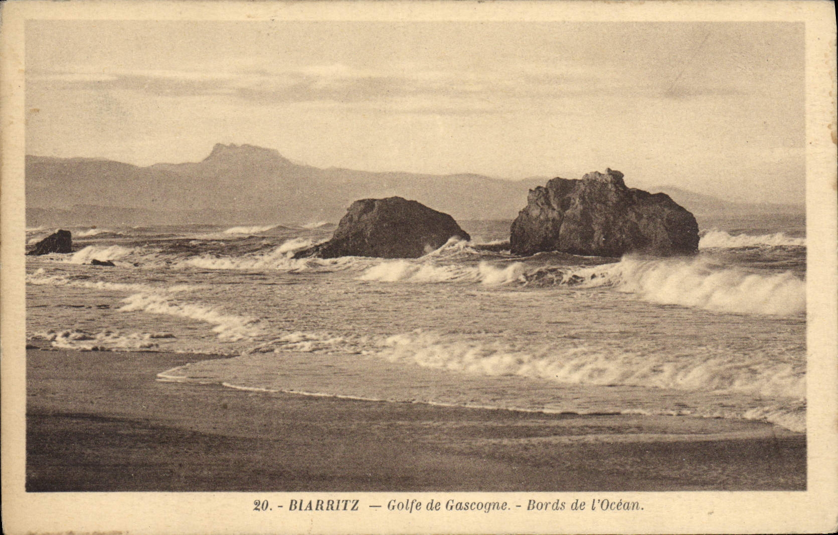 CPA Biarritz Golfe De Gascogne Bords de l'ocean