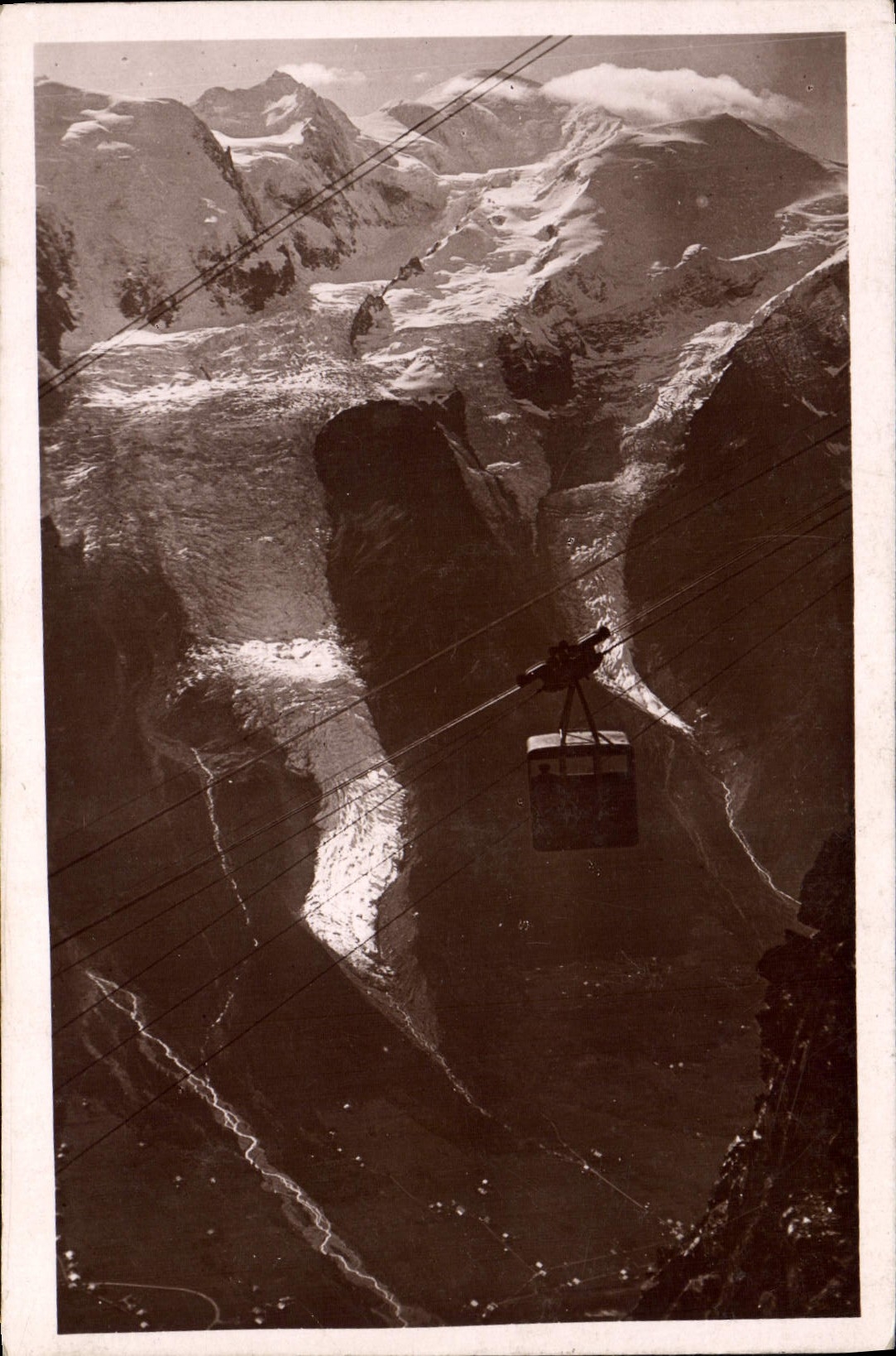 CPA Teleferique Du Brevent Et Le Mont Blanc