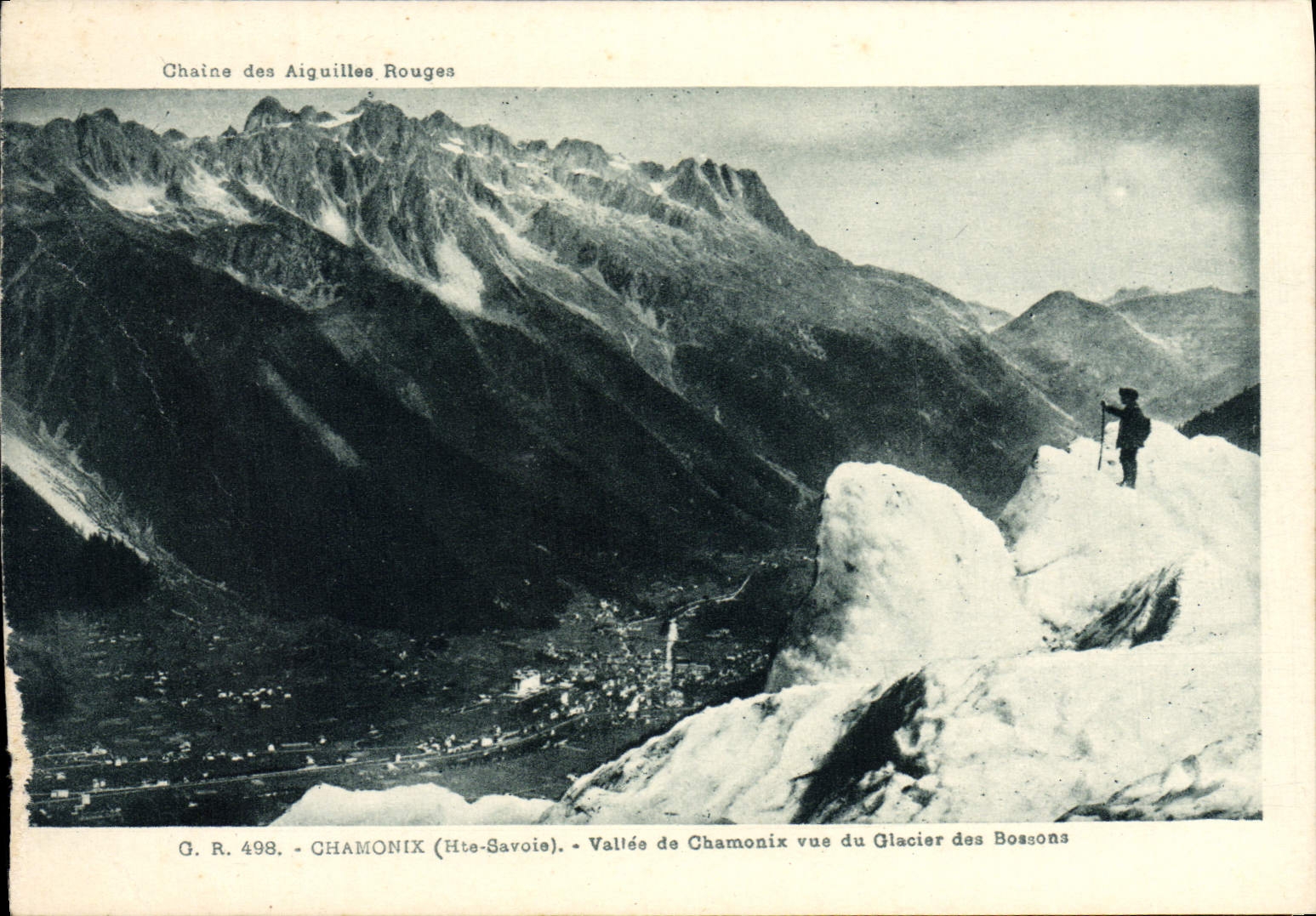 VINTAGE POSTCARD Chamonix Vallee De Chamonix Vue Of the Glacier Of Let us work