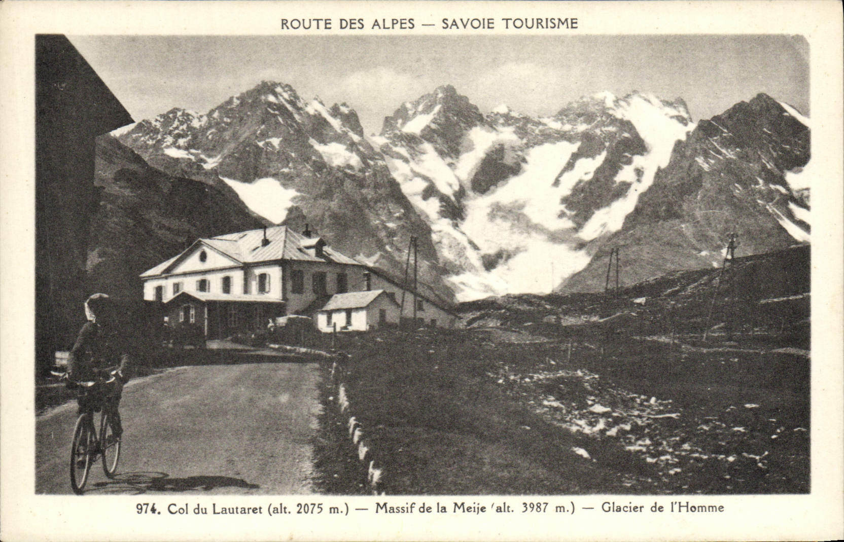 CPA Route Des Alpes Savoie Tourisme Col du Lautaret Massif de la Meije Glacier de l'homme