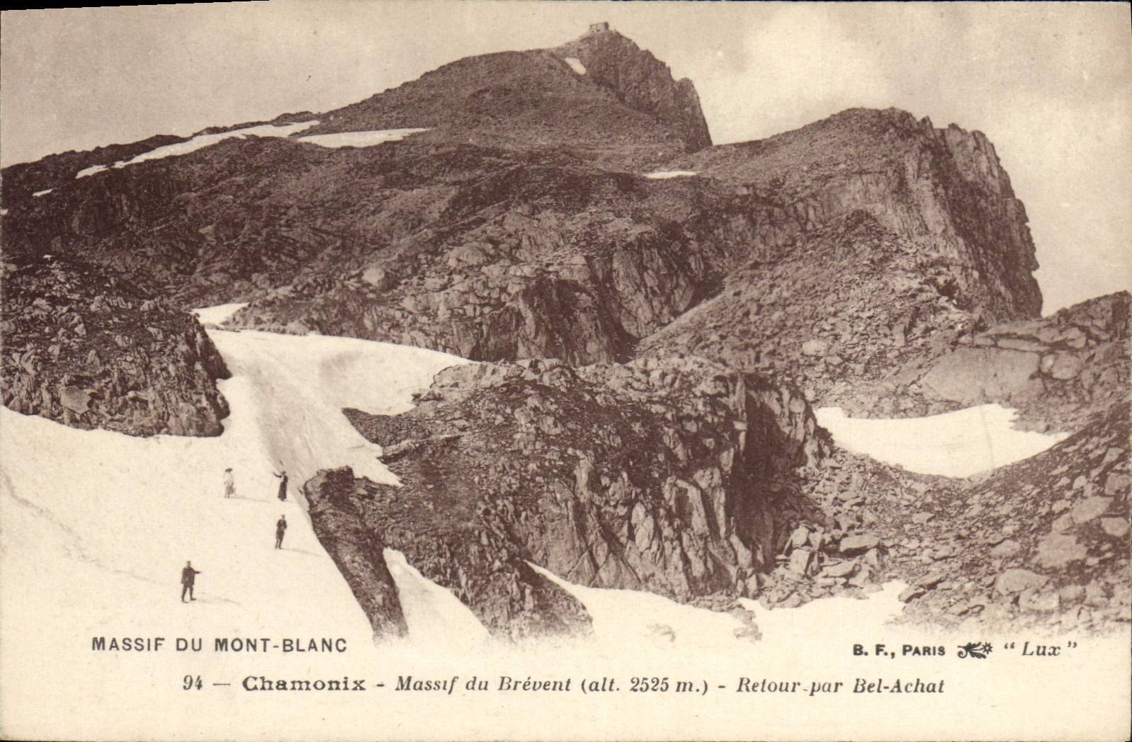 POSTAL Chamonix masivo de la VENDIMIA de la vuelta de Brevent por la compra hermosa