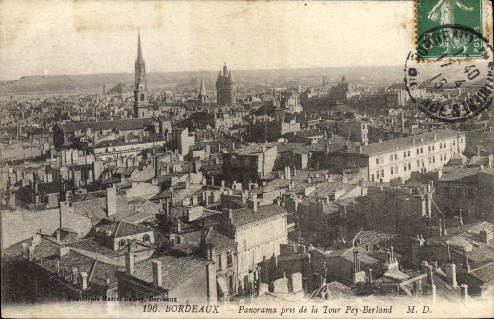 CPA Bordeaux Panorama Pris de la Tour Pey Berland
