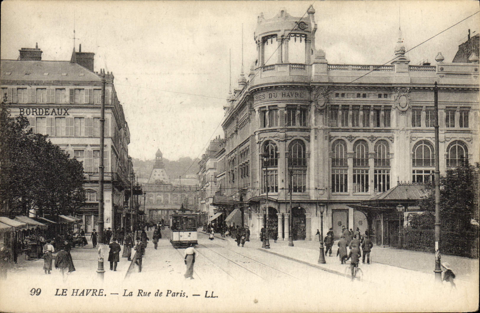 CPA Le Havre La Rue de Paris Tramway