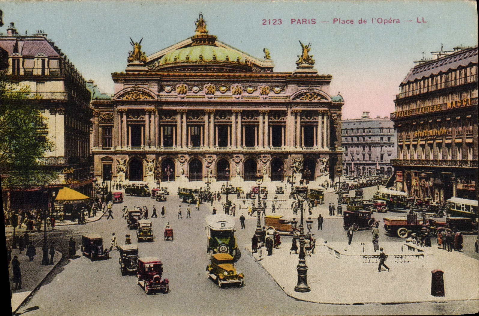 VINTAGE POSTCARD Paris Places Opera
