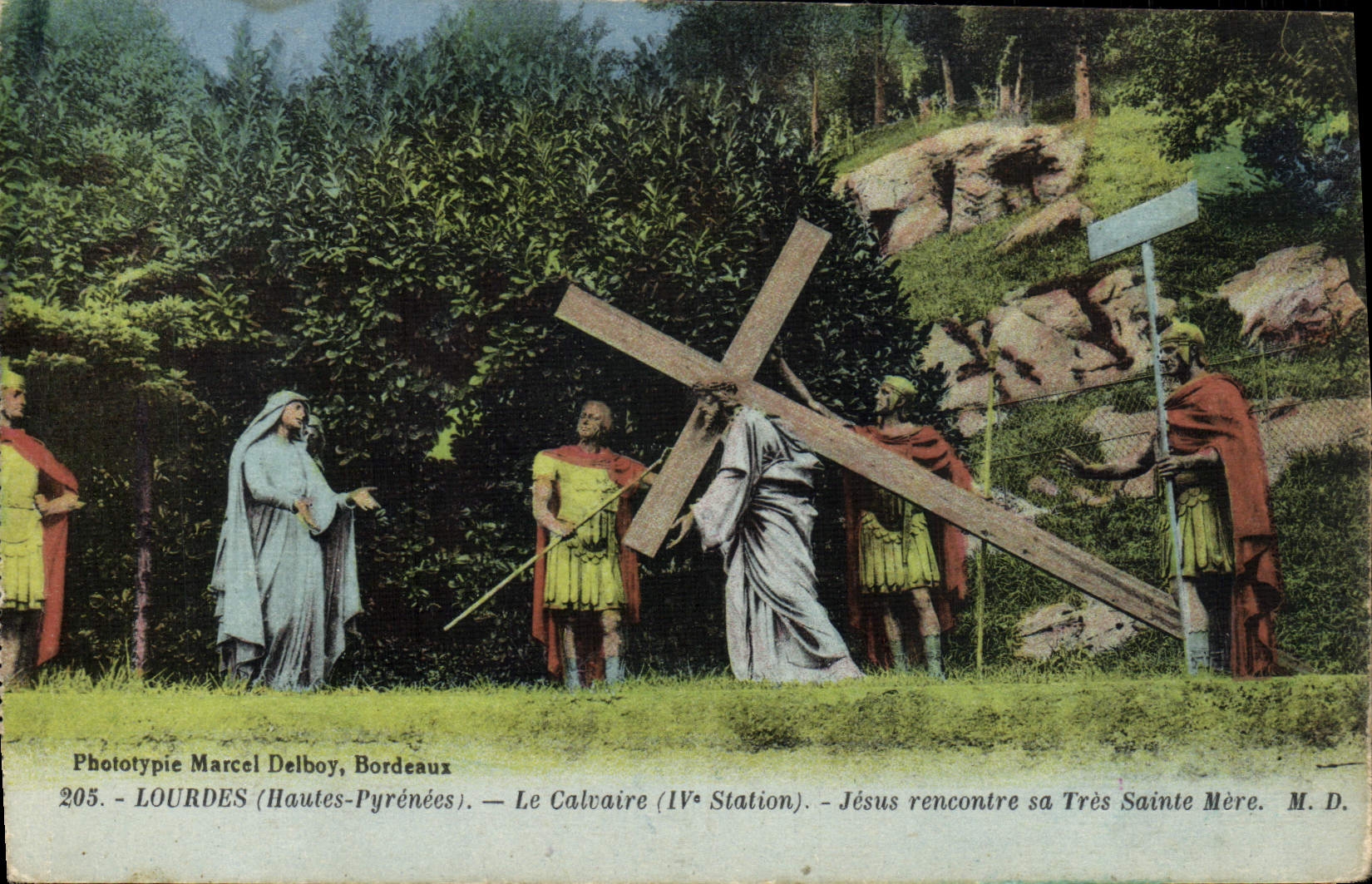 La POSTAL de la VENDIMIA Lourdes el martirio de Jesús encuentra a su madre muy Sainte