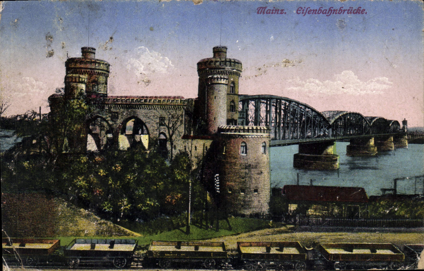 CPA Mainz Eifenbahnbrucke
