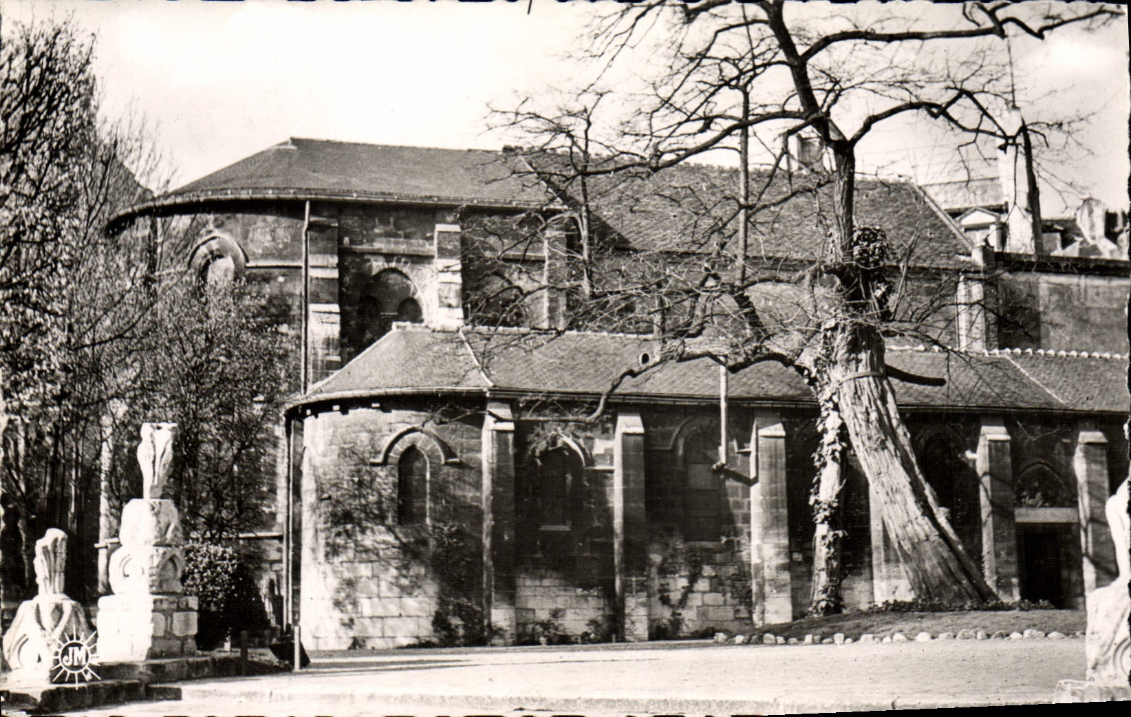 MODERN CARD St Julien Poor Paris the church and the old garden of the old Hotel God