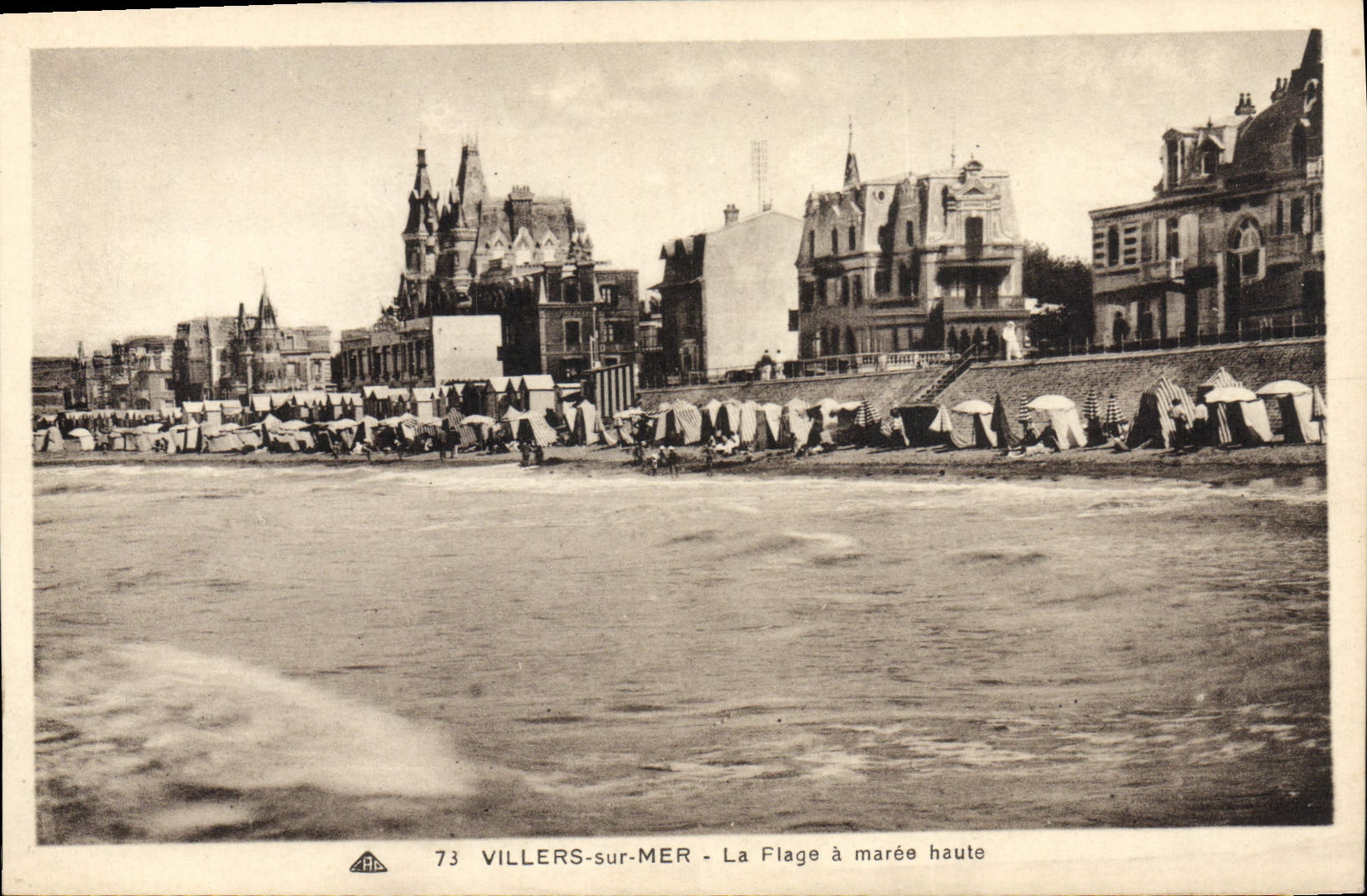 CPA Villers Sur Mer La Flage a Maree Haute