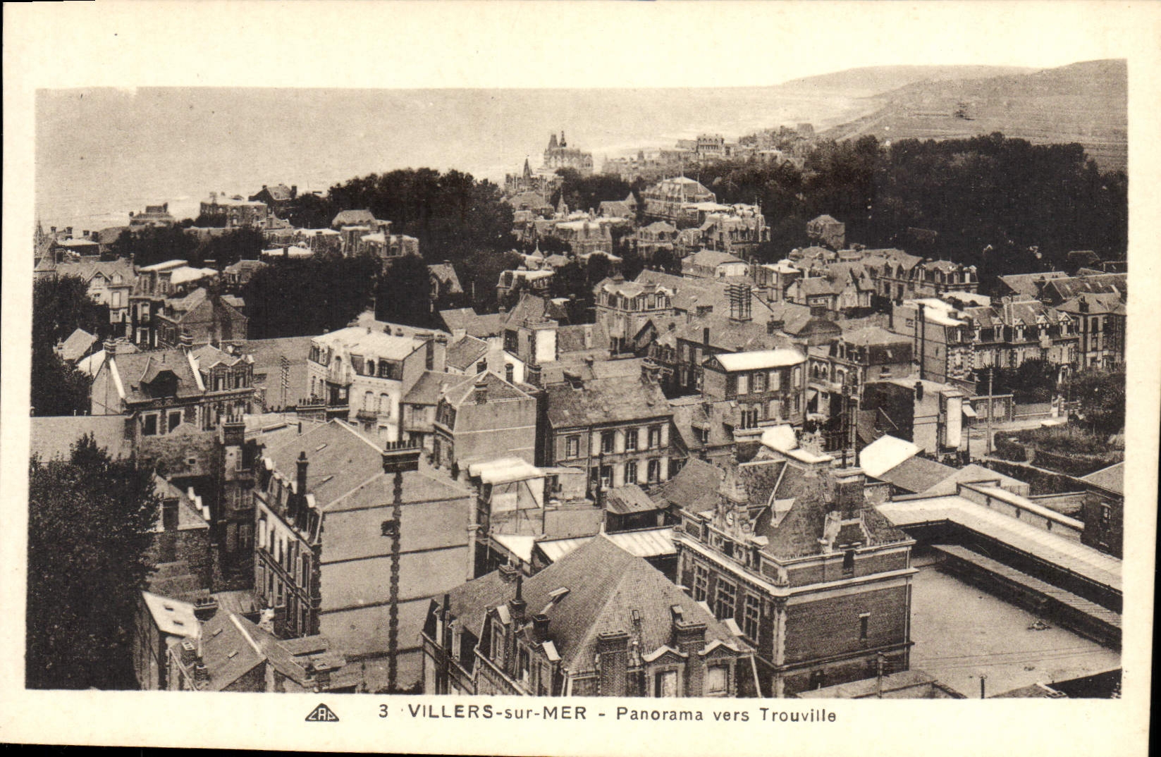 CPA Villers Sur Mer Panorama Vers Trouville
